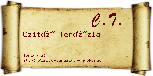 Czitó Terézia névjegykártya